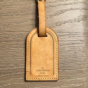 Authentic Louis Vuitton Vachetta leather luggage tag